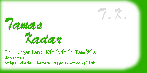 tamas kadar business card
